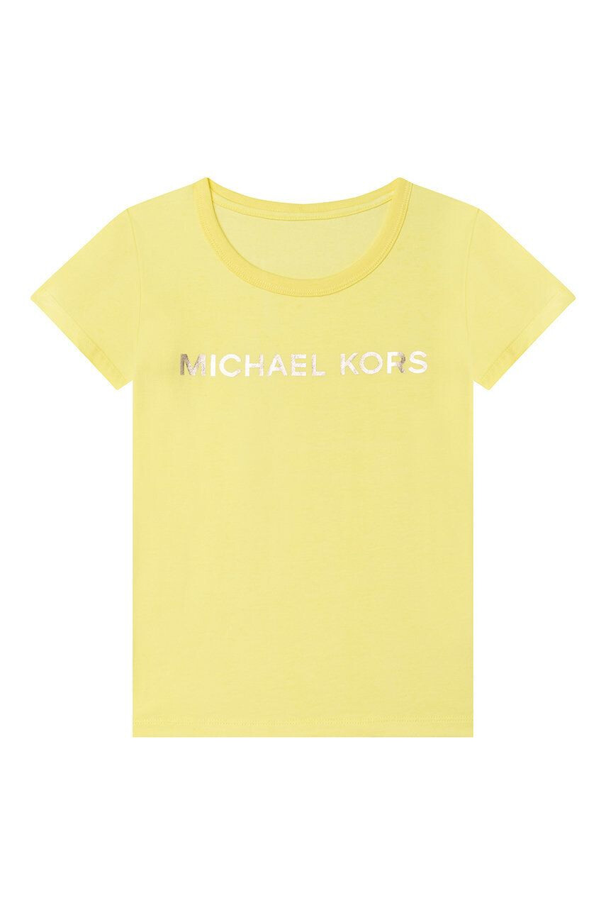 Michael Kors tricou de bumbac pentru copii culoarea galben - Pled.ro