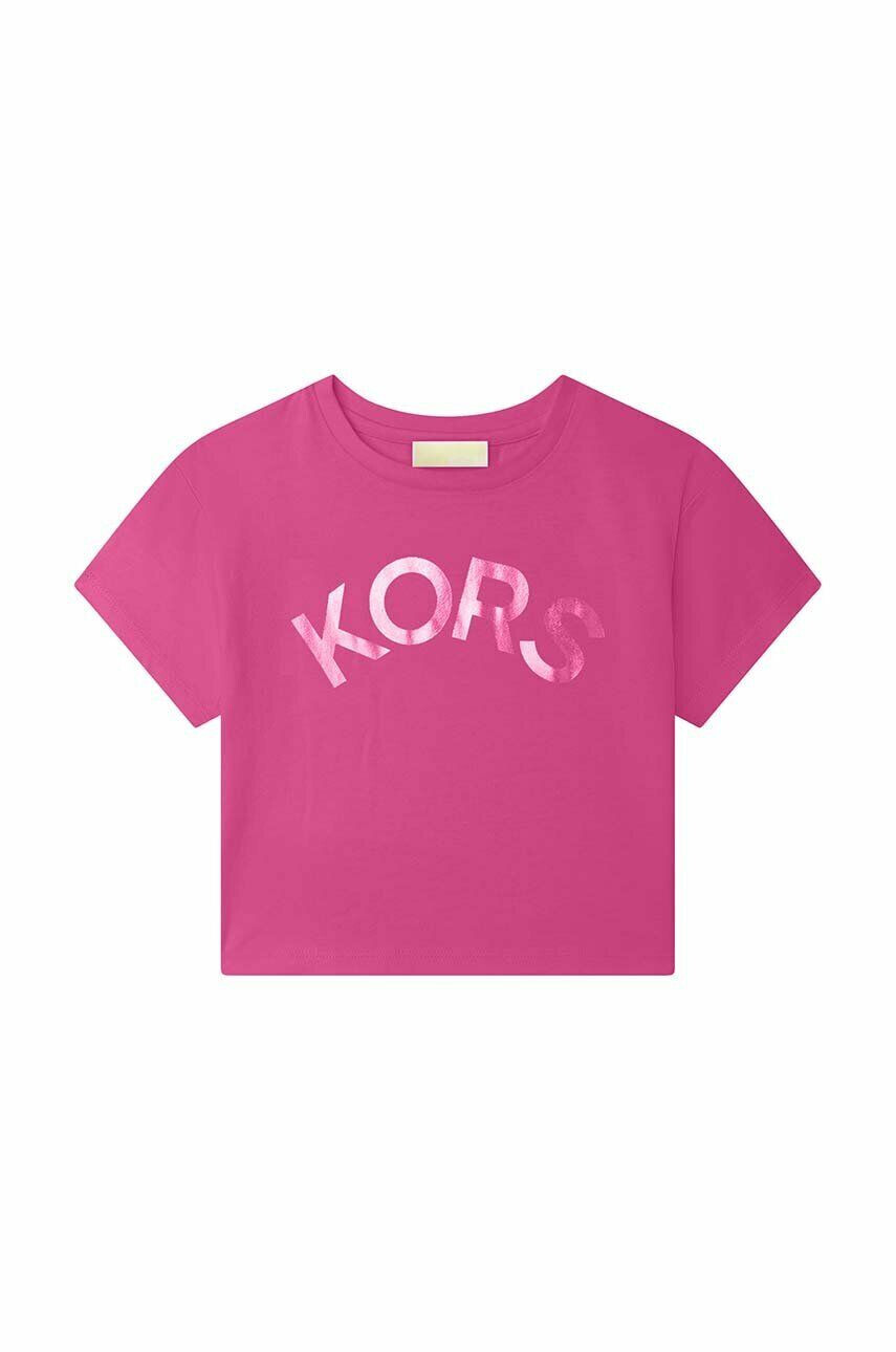 Michael Kors tricou de bumbac pentru copii culoarea violet - Pled.ro