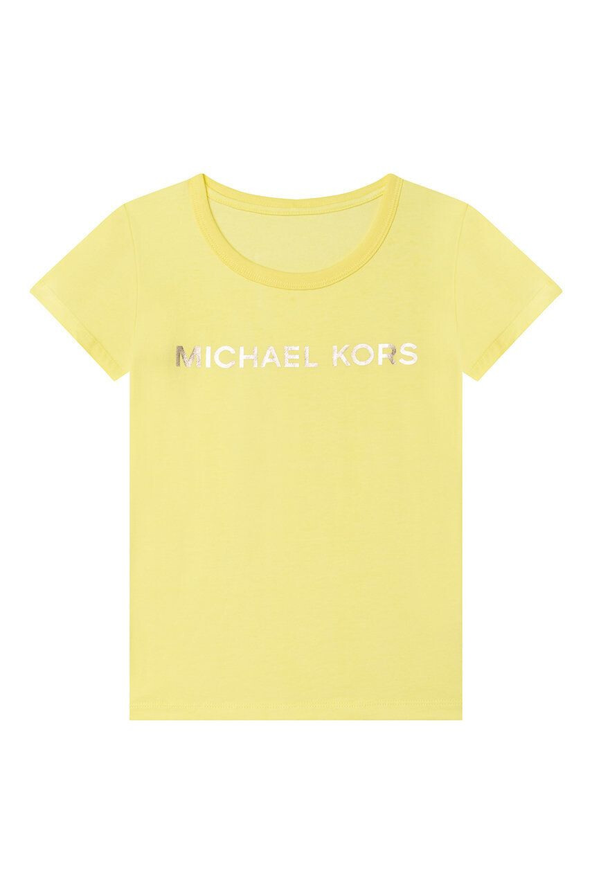 Michael Kors tricou de bumbac pentru copii culoarea galben - Pled.ro