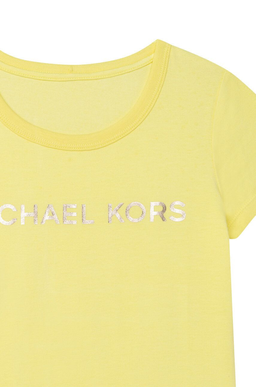 Michael Kors tricou de bumbac pentru copii culoarea galben - Pled.ro