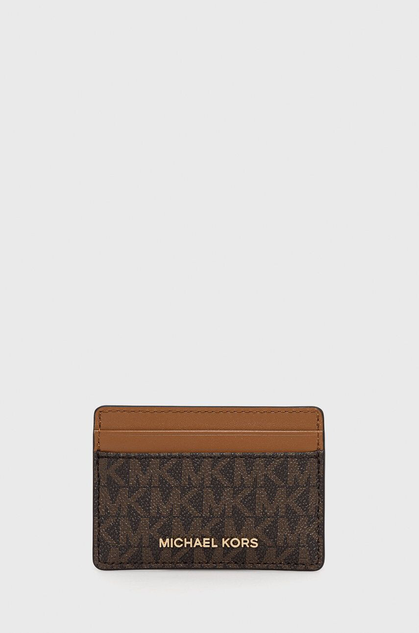 MICHAEL Michael Kors carcasa cardului femei culoarea maro - Pled.ro