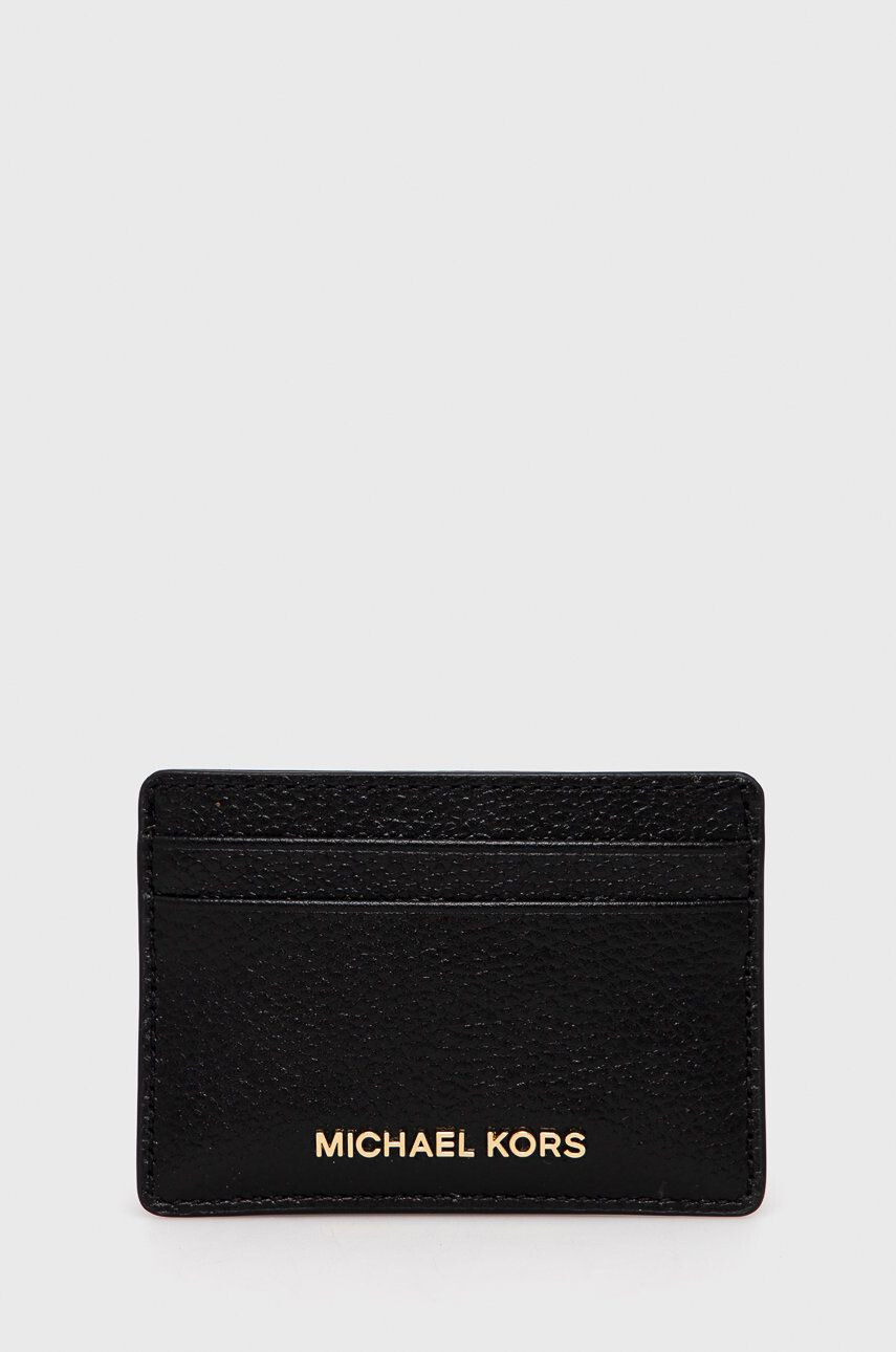 MICHAEL Michael Kors carcasa din piele femei culoarea negru - Pled.ro