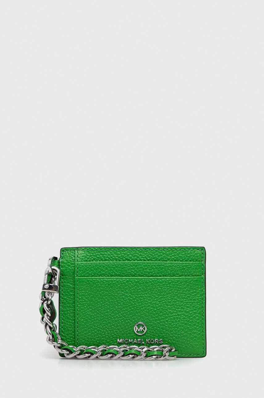 MICHAEL Michael Kors carcasa din piele femei culoarea verde - Pled.ro