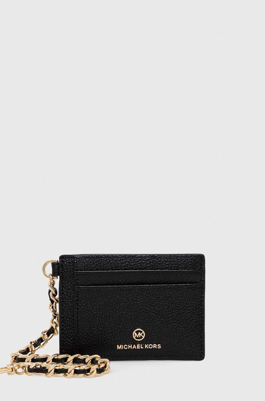 MICHAEL Michael Kors carcasa din piele femei culoarea negru - Pled.ro