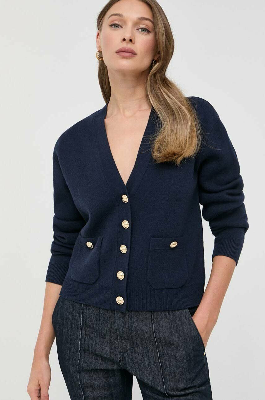 MICHAEL Michael Kors cardigan din amestec de lana culoarea albastru marin light - Pled.ro