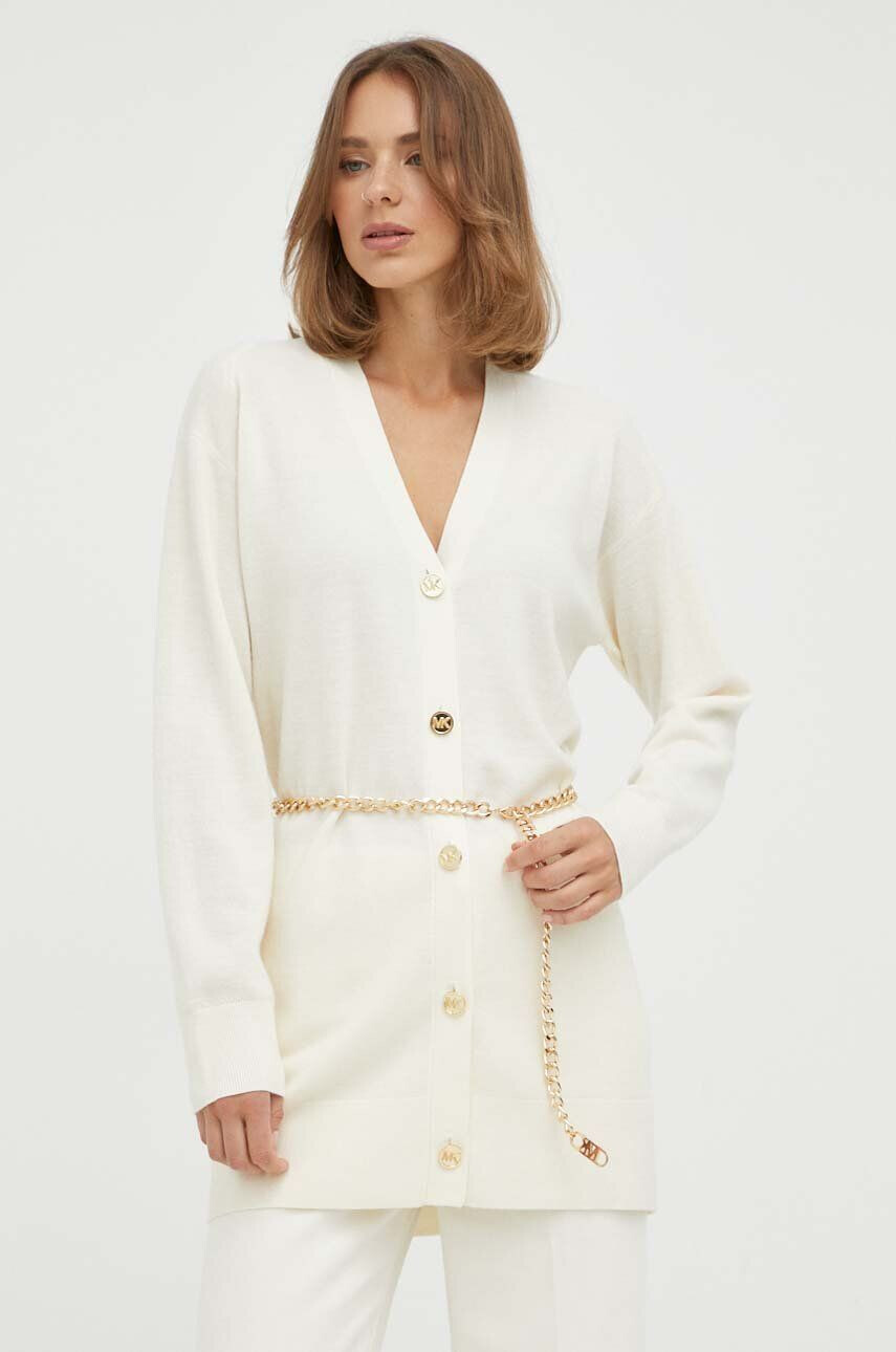 MICHAEL Michael Kors cardigan din lana culoarea bej light - Pled.ro