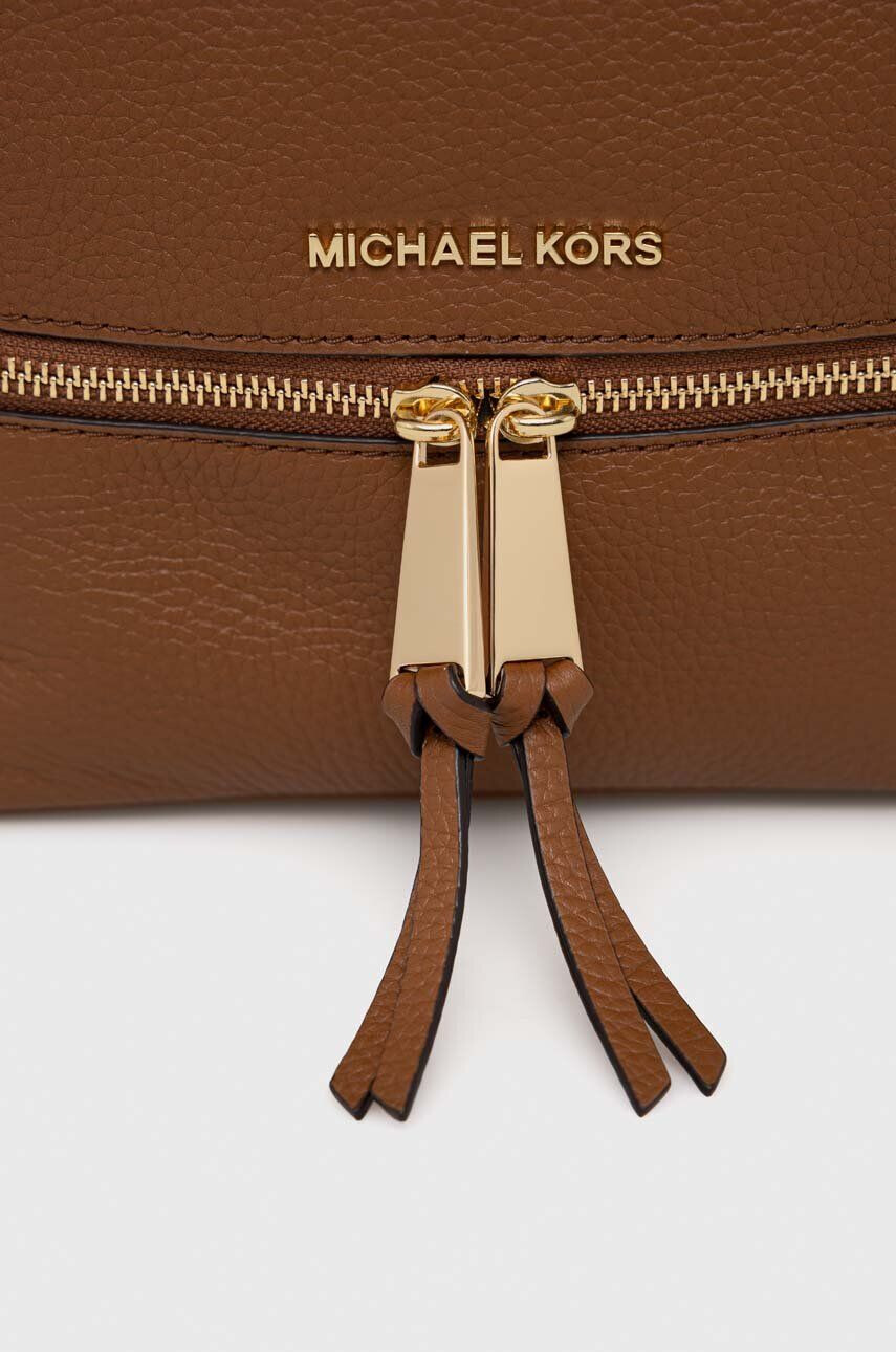 MICHAEL Michael Kors ghiozdan de piele femei culoarea maro mic neted - Pled.ro