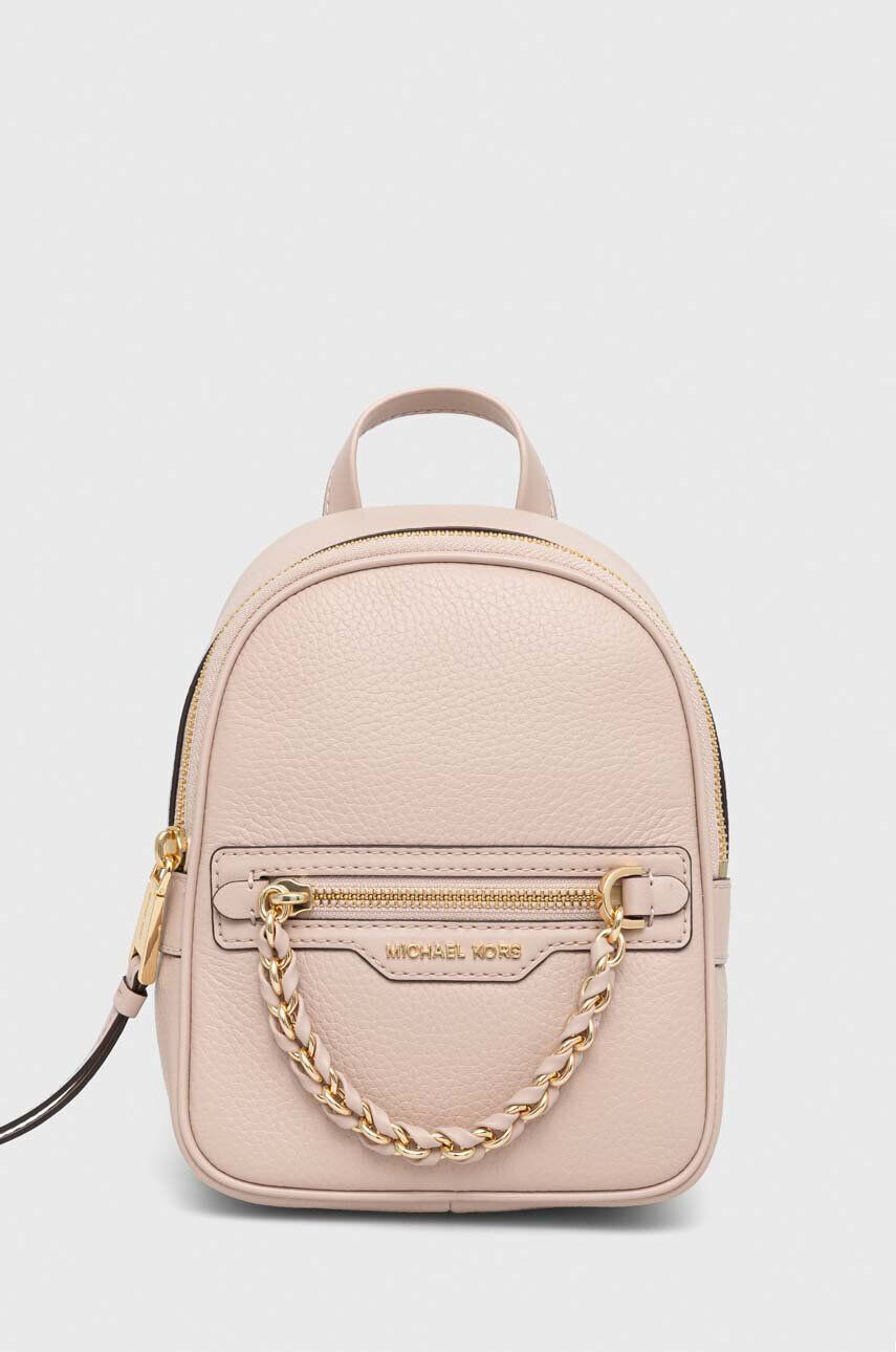 MICHAEL Michael Kors ghiozdan de piele femei culoarea roz mic neted - Pled.ro