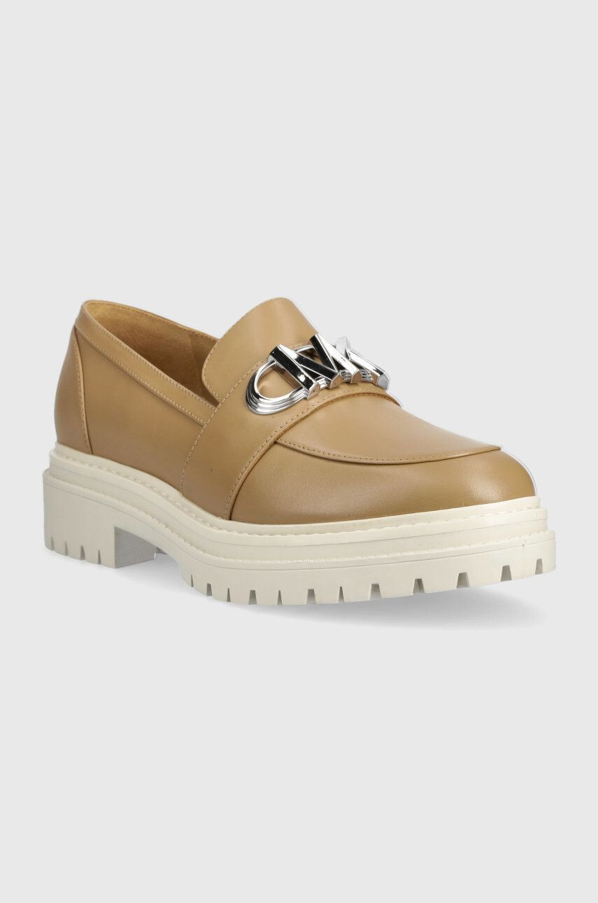 MICHAEL Michael Kors mocasini de piele Parker femei culoarea maro cu platforma 40F2PKFP1L - Pled.ro