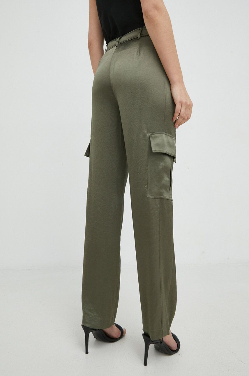 MICHAEL Michael Kors pantaloni femei culoarea verde fason cargo high waist - Pled.ro