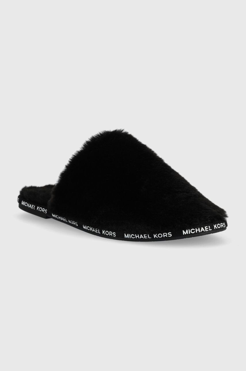 MICHAEL Michael Kors papuci de casa Frieda culoarea negru - Pled.ro