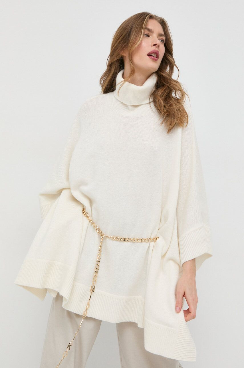 MICHAEL Michael Kors poncho din amestec de lana femei culoarea bej light - Pled.ro