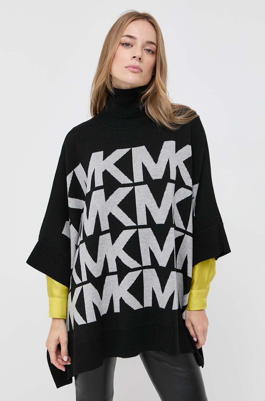 MICHAEL Michael Kors poncho din amestec de lana culoarea negru - Pled.ro