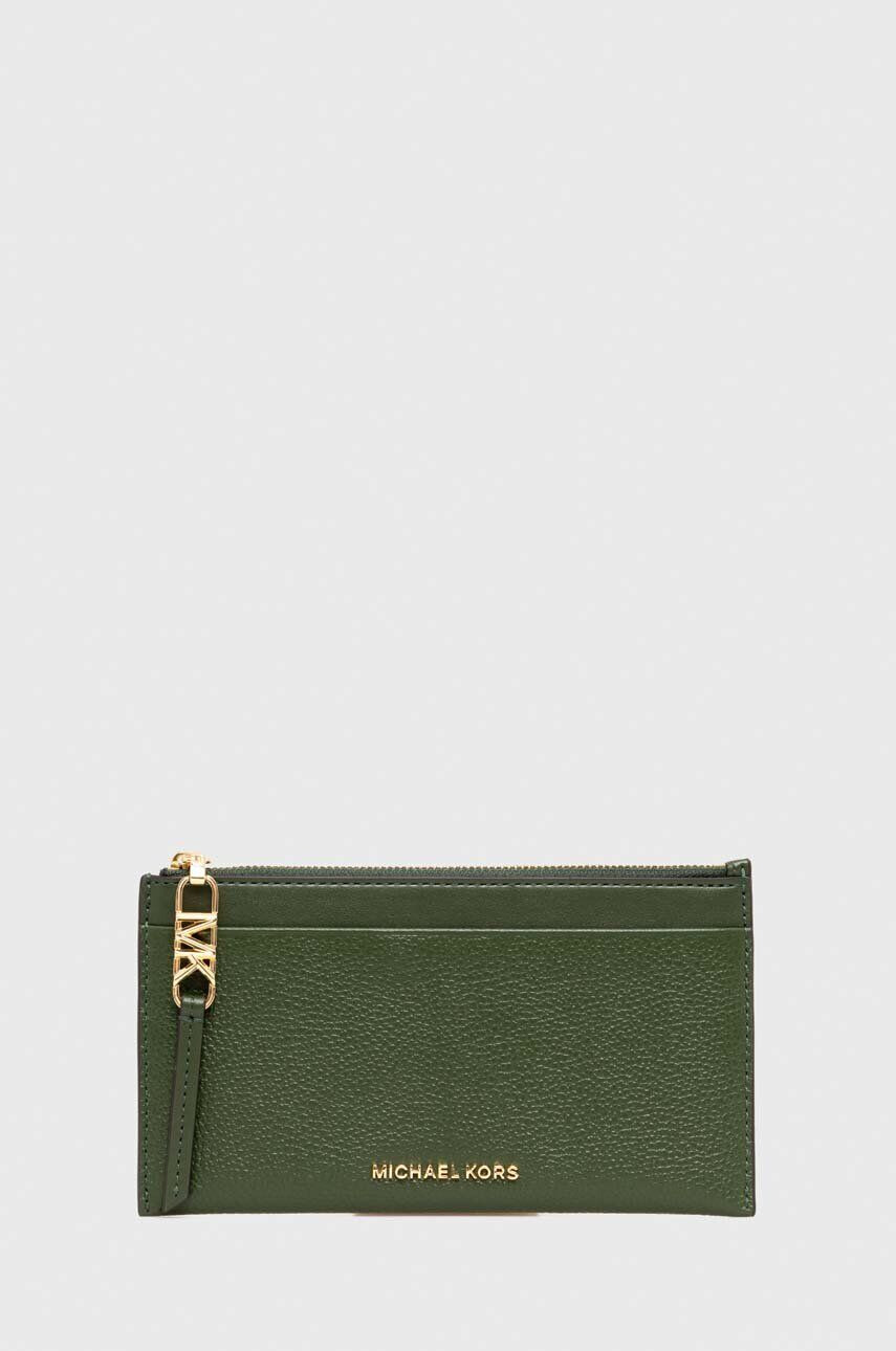 MICHAEL Michael Kors portofel de piele femei culoarea verde - Pled.ro