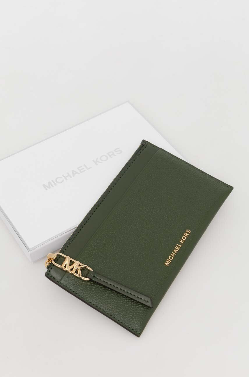 MICHAEL Michael Kors portofel de piele femei culoarea verde - Pled.ro