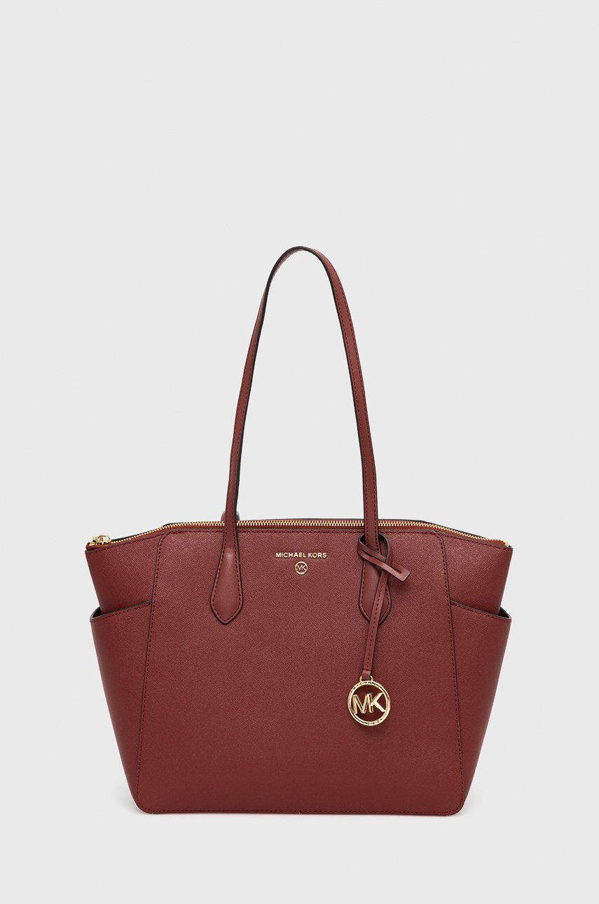 MICHAEL Michael Kors poseta de piele culoarea bordo - Pled.ro