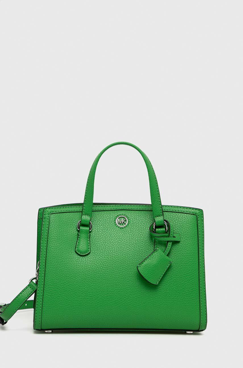 MICHAEL Michael Kors poseta de piele culoarea verde - Pled.ro