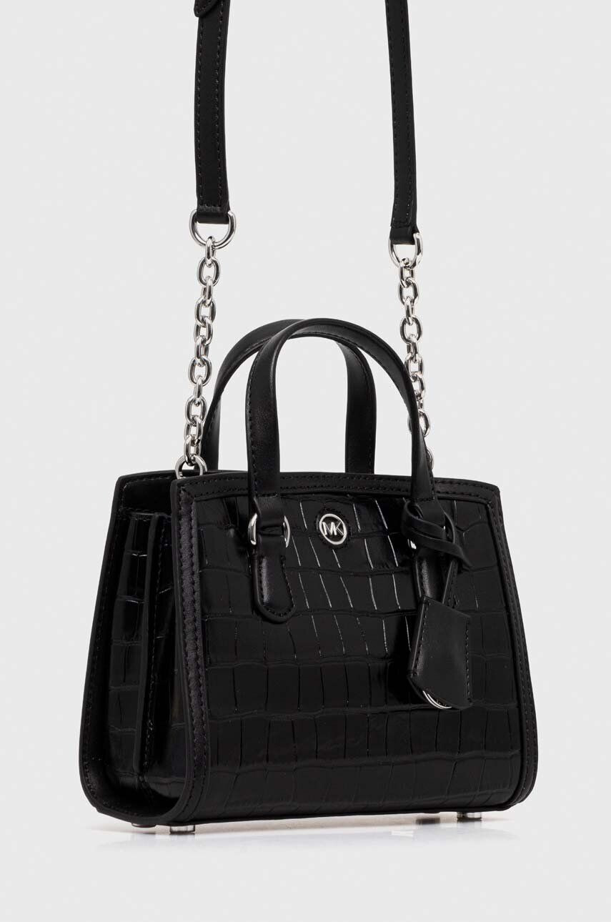 MICHAEL Michael Kors poseta de piele culoarea negru - Pled.ro