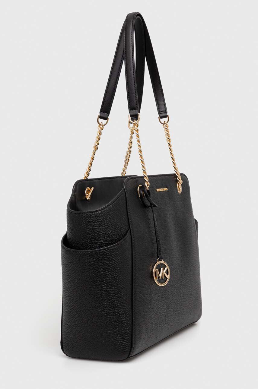 MICHAEL Michael Kors poseta de piele culoarea negru - Pled.ro