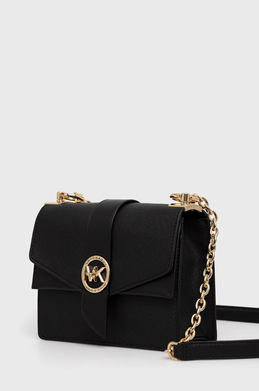 MICHAEL Michael Kors poseta de piele culoarea negru - Pled.ro