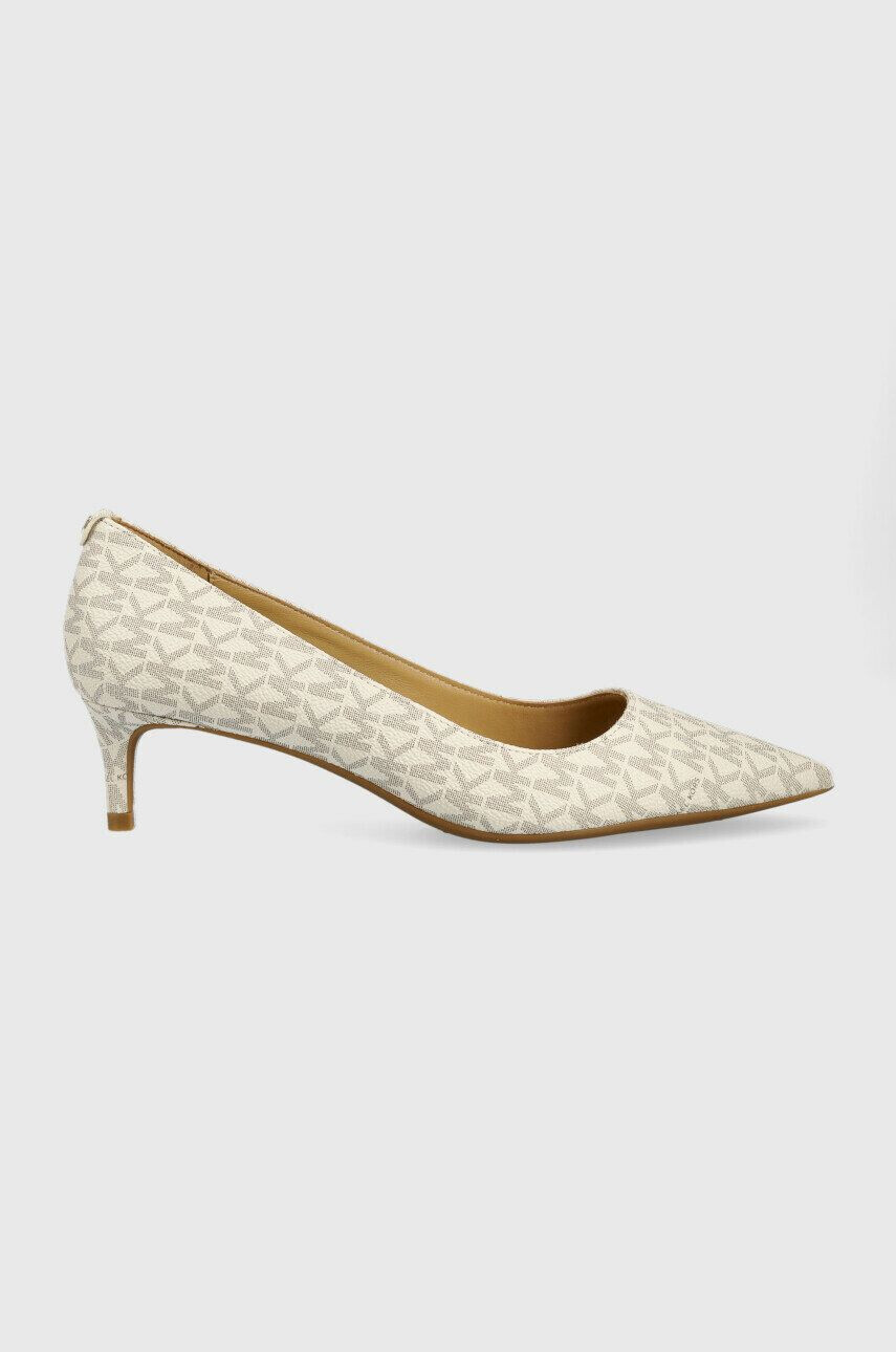 MICHAEL Michael Kors pumps Alina culoarea bej pe toc jos - Pled.ro