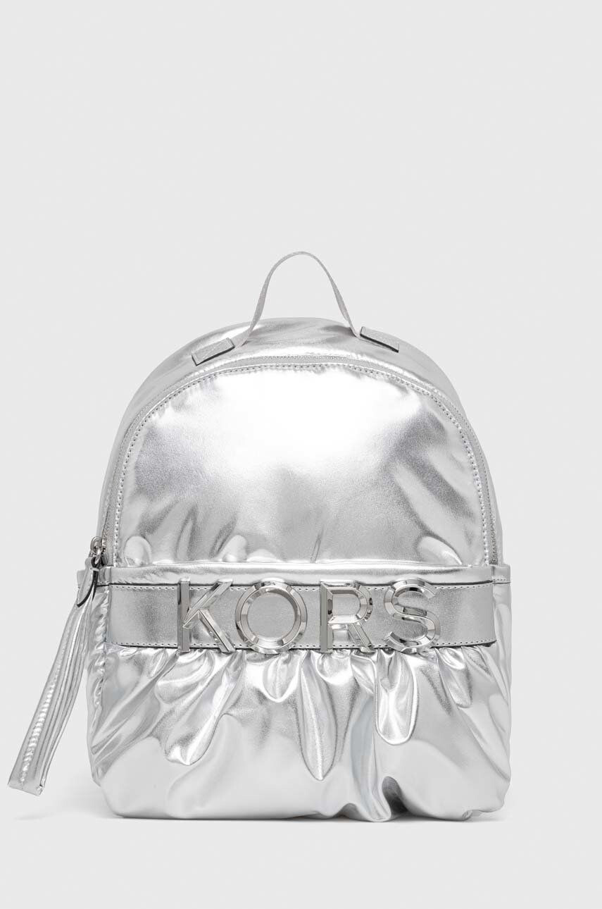 MICHAEL Michael Kors rucsac femei culoarea argintiu mic neted - Pled.ro