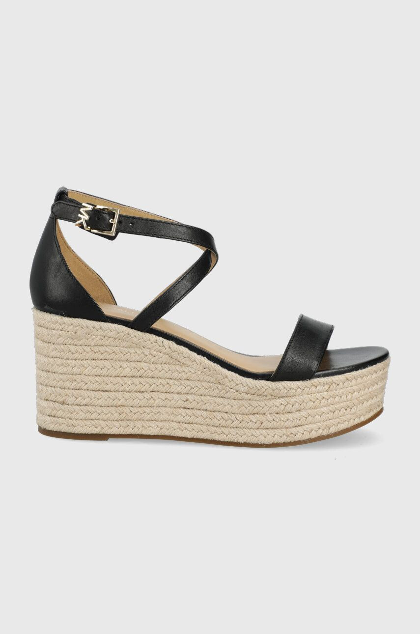 MICHAEL Michael Kors sandale de piele Serena Wedge Espadrille - Pled.ro