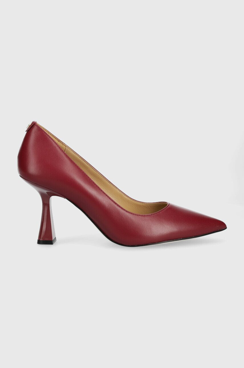 MICHAEL Michael Kors stilettos de piele Clara culoarea bordo 40F3CLMP1L - Pled.ro