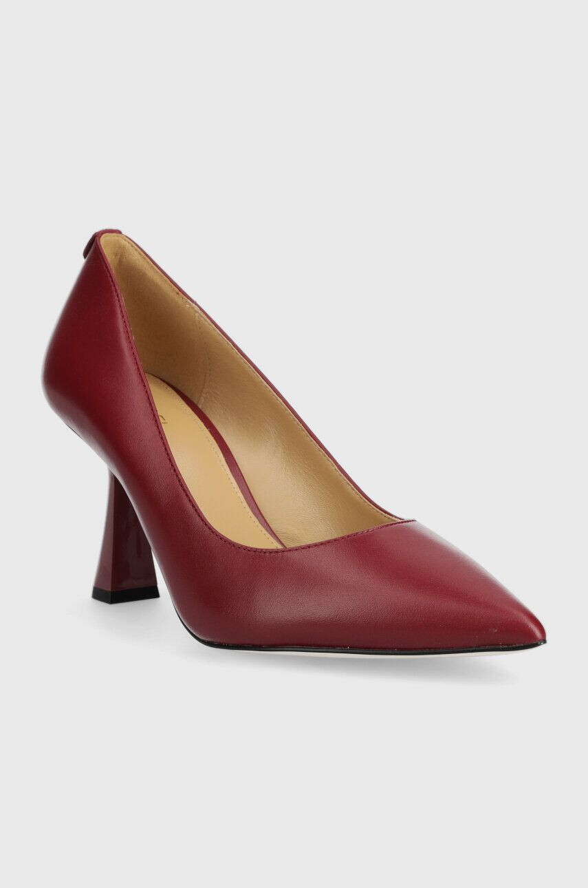 MICHAEL Michael Kors stilettos de piele Clara culoarea bordo 40F3CLMP1L - Pled.ro