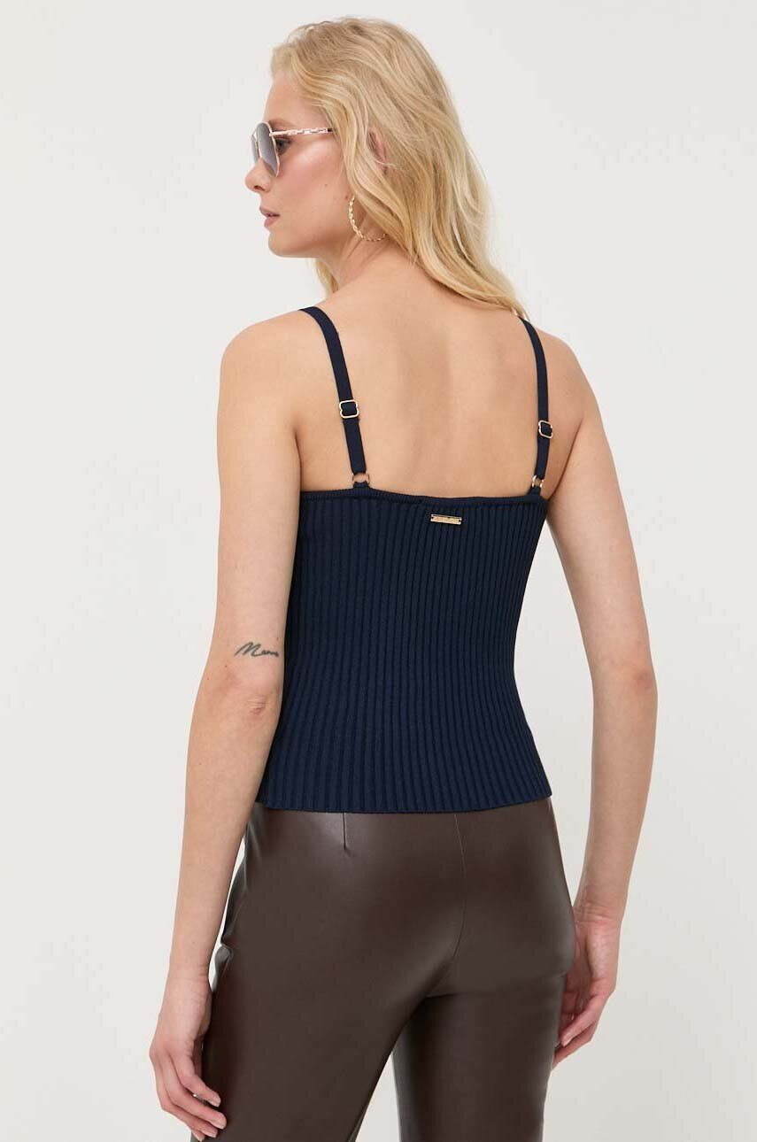 MICHAEL Michael Kors top femei culoarea albastru marin - Pled.ro