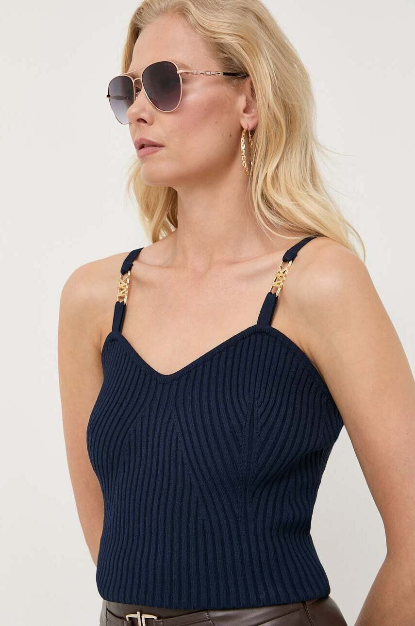 MICHAEL Michael Kors top femei culoarea albastru marin - Pled.ro