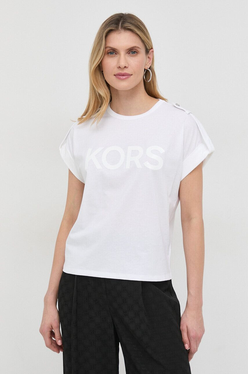 MICHAEL Michael Kors tricou din bumbac Culoarea alb - Pled.ro