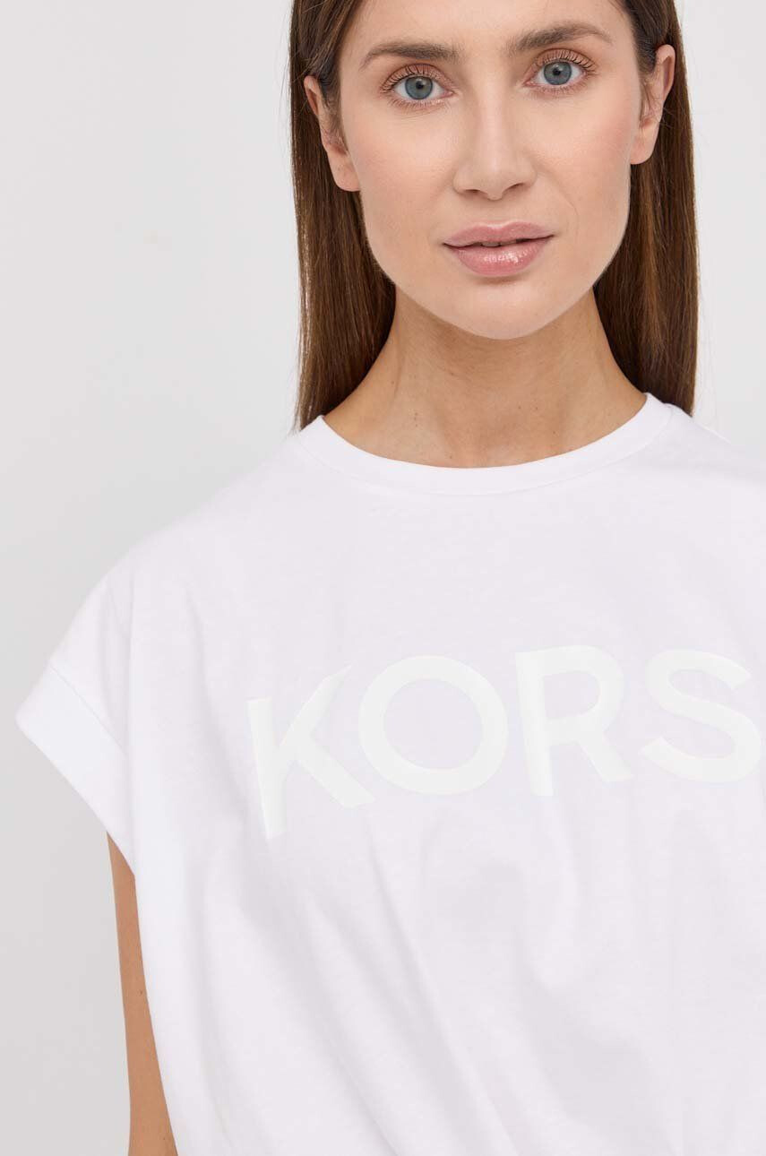 MICHAEL Michael Kors tricou din bumbac culoarea alb - Pled.ro