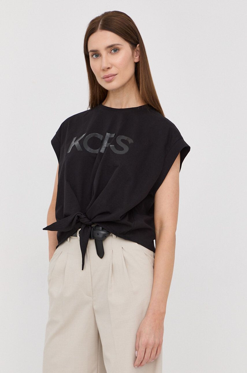 MICHAEL Michael Kors tricou din bumbac culoarea alb - Pled.ro