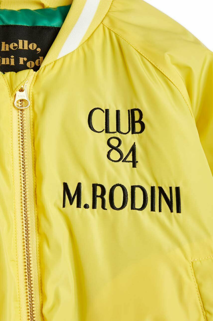 Mini Rodini geaca bomber pentru copii culoarea galben - Pled.ro