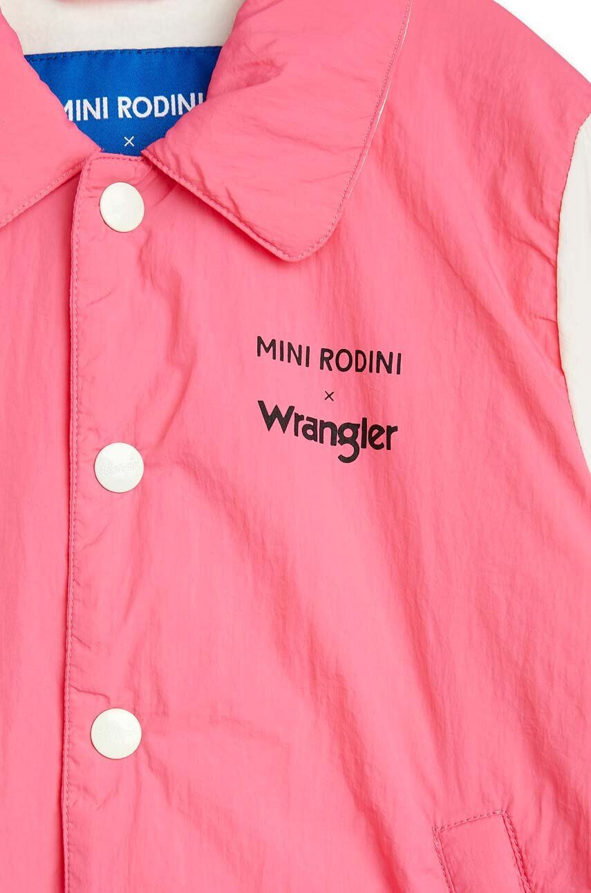 Mini Rodini geaca copii x Wrangler culoarea roz - Pled.ro