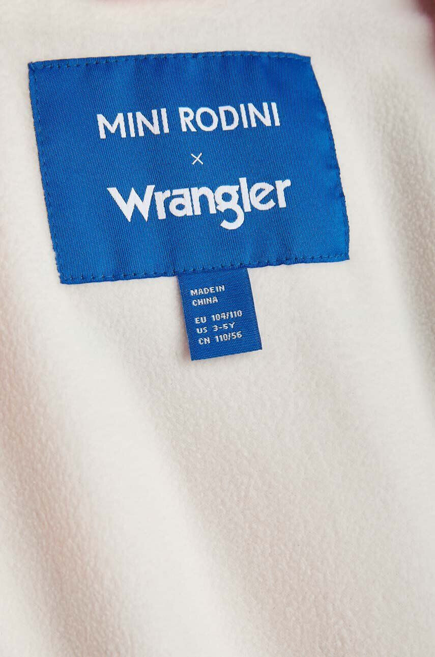 Mini Rodini geaca copii x Wrangler culoarea roz - Pled.ro