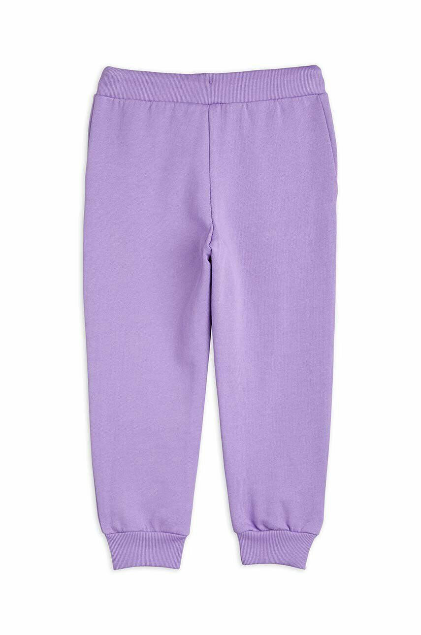 Mini Rodini pantaloni de trening din bumbac pentru copii culoarea violet modelator - Pled.ro