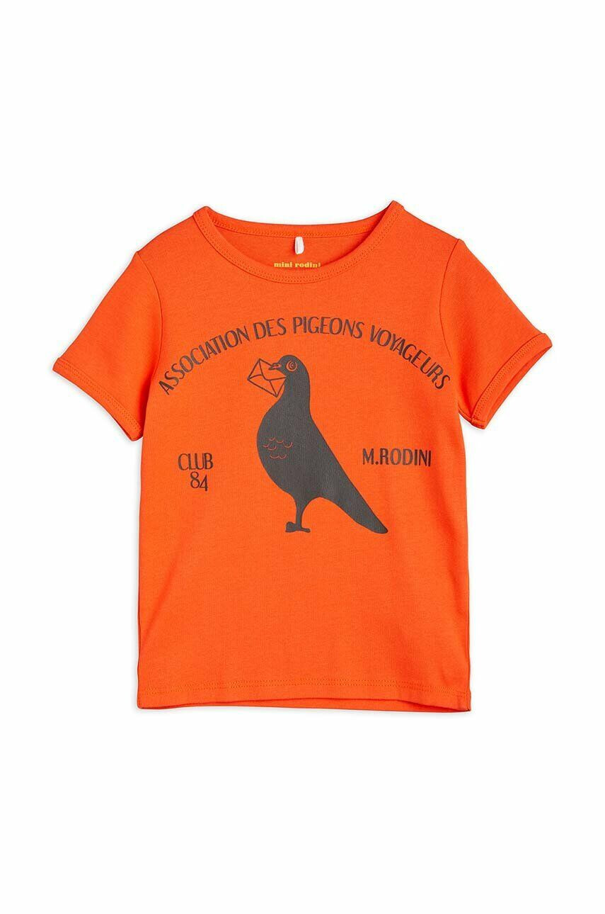 Mini Rodini tricou de bumbac pentru copii culoarea rosu cu imprimeu - Pled.ro