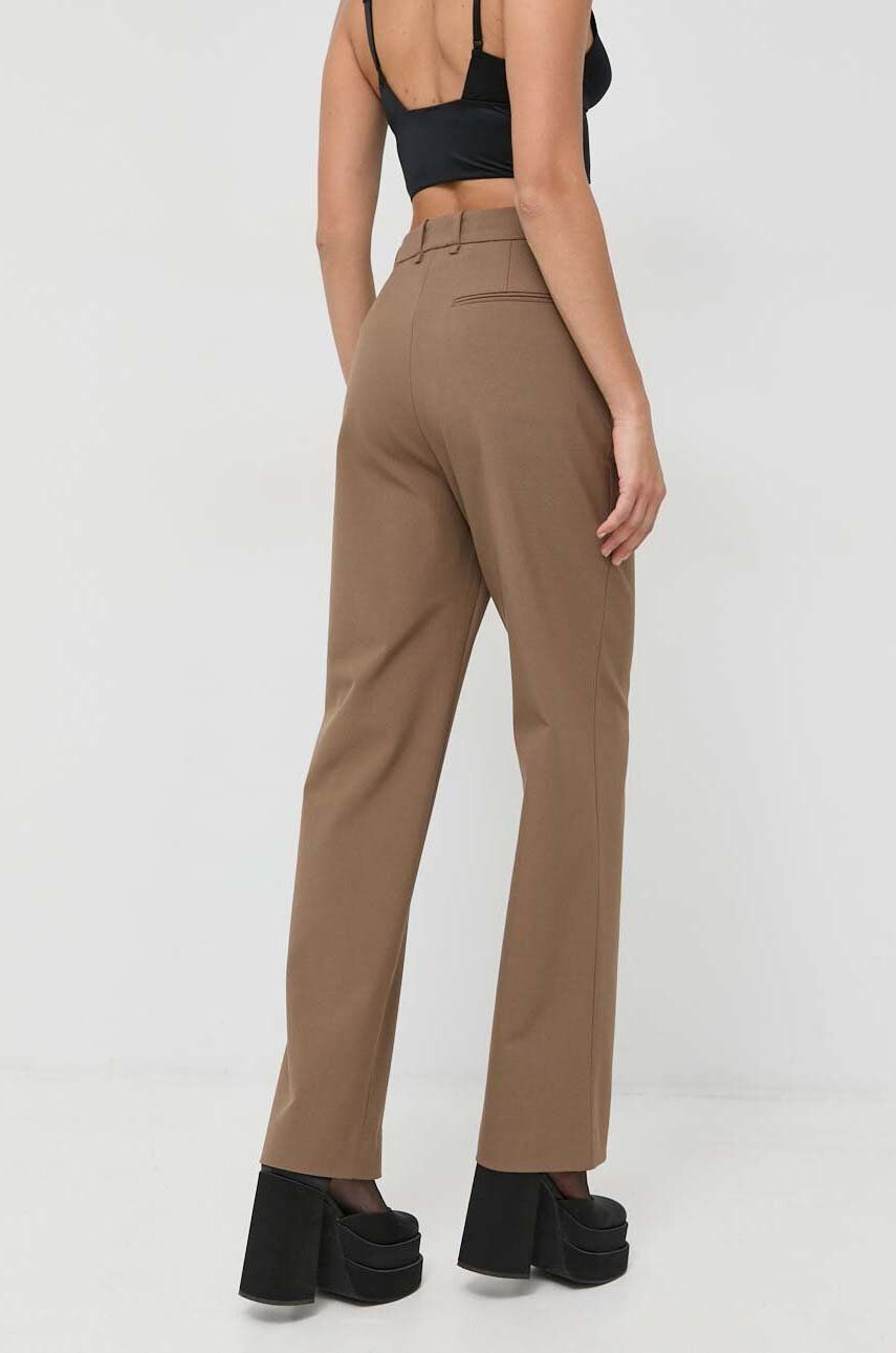 Miss Sixty pantaloni femei culoarea maro drept high waist - Pled.ro