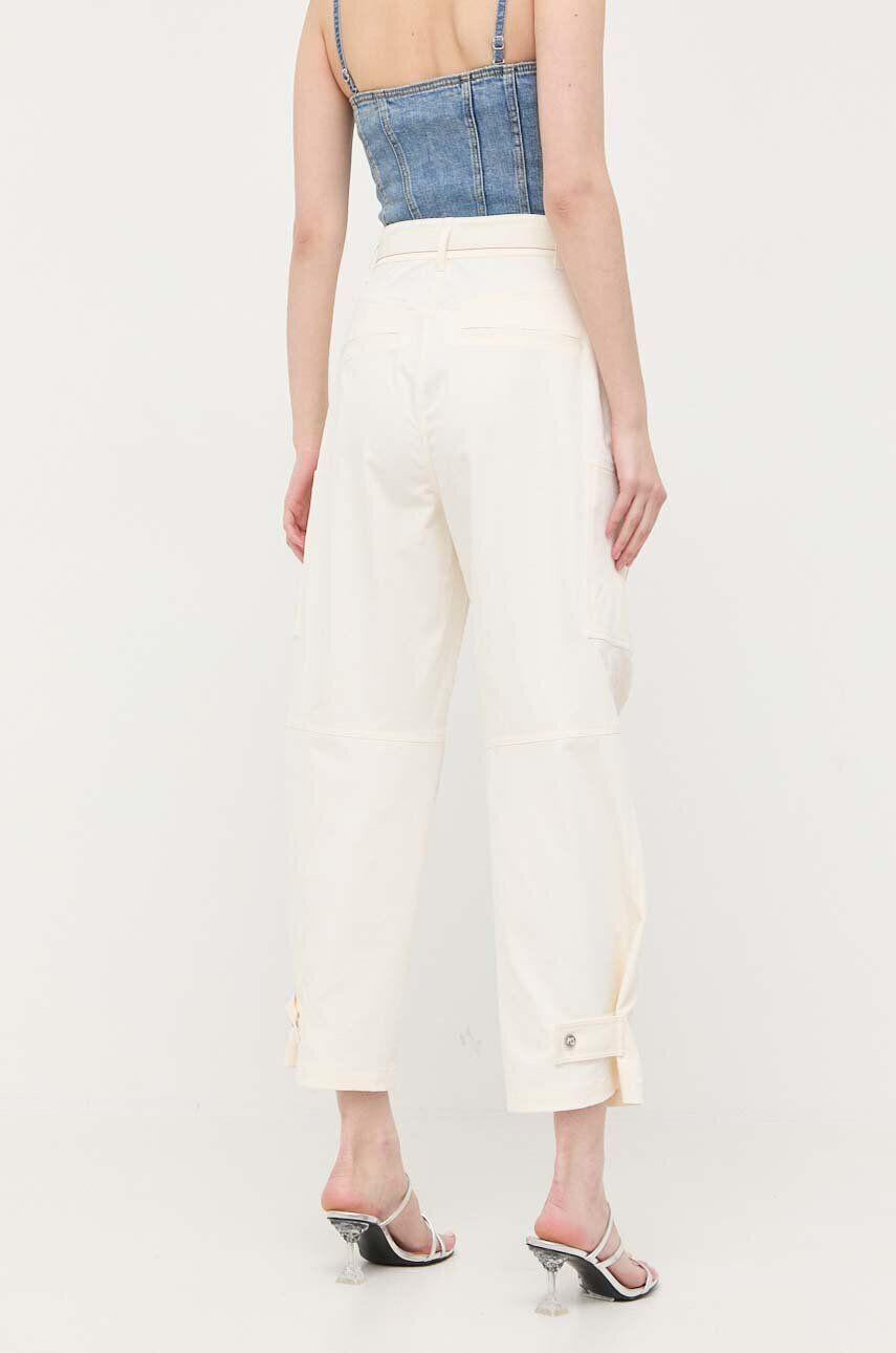 Miss Sixty pantaloni femei culoarea bej drept high waist - Pled.ro