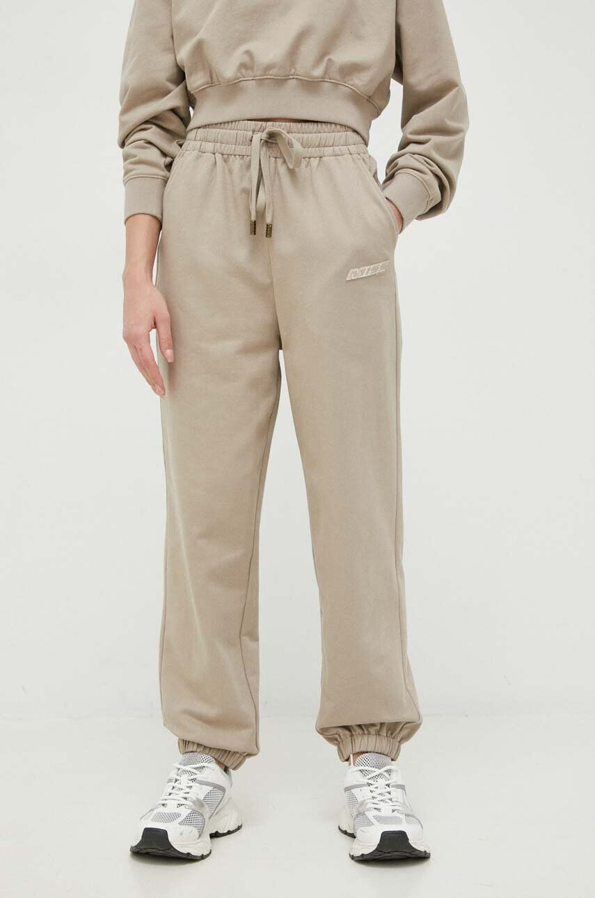 Miss Sixty pantaloni de trening din bumbac culoarea alb neted - Pled.ro