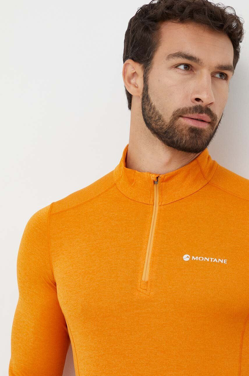 Montane longsleeve funcțional Dart Zip culoarea portocaliu - Pled.ro