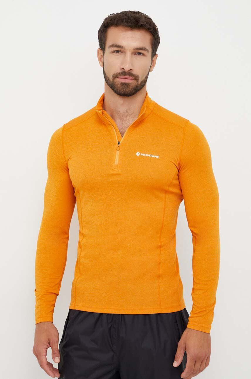 Montane longsleeve funcțional Dart Zip culoarea portocaliu - Pled.ro