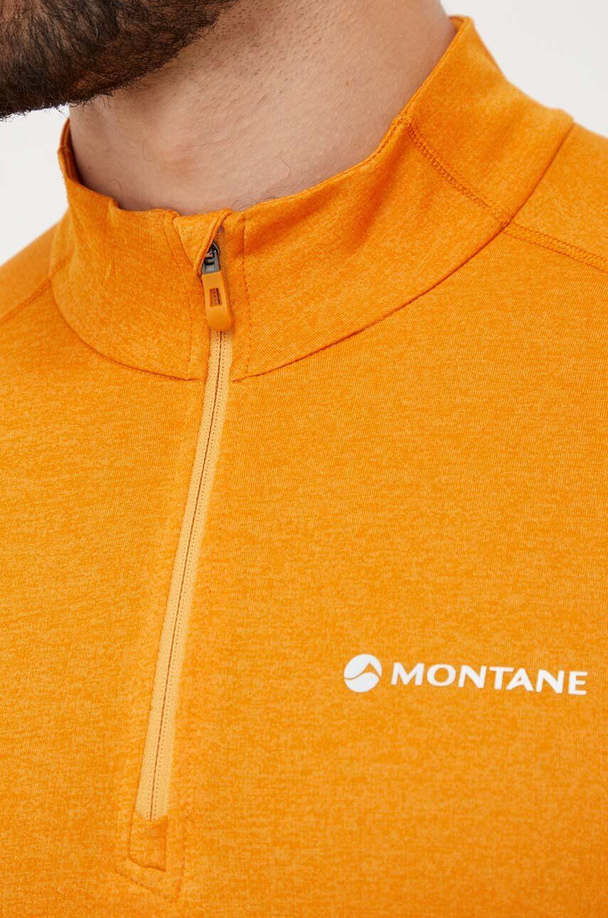 Montane longsleeve funcțional Dart Zip culoarea portocaliu - Pled.ro