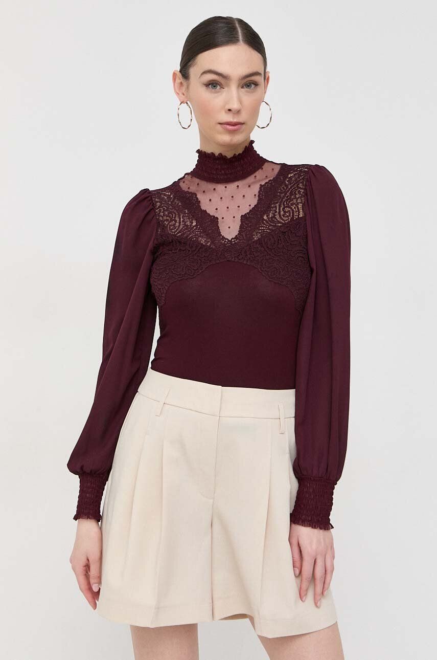 Morgan bluza femei culoarea bordo neted - Pled.ro