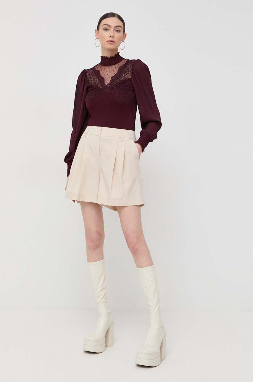 Morgan bluza femei culoarea bordo neted - Pled.ro