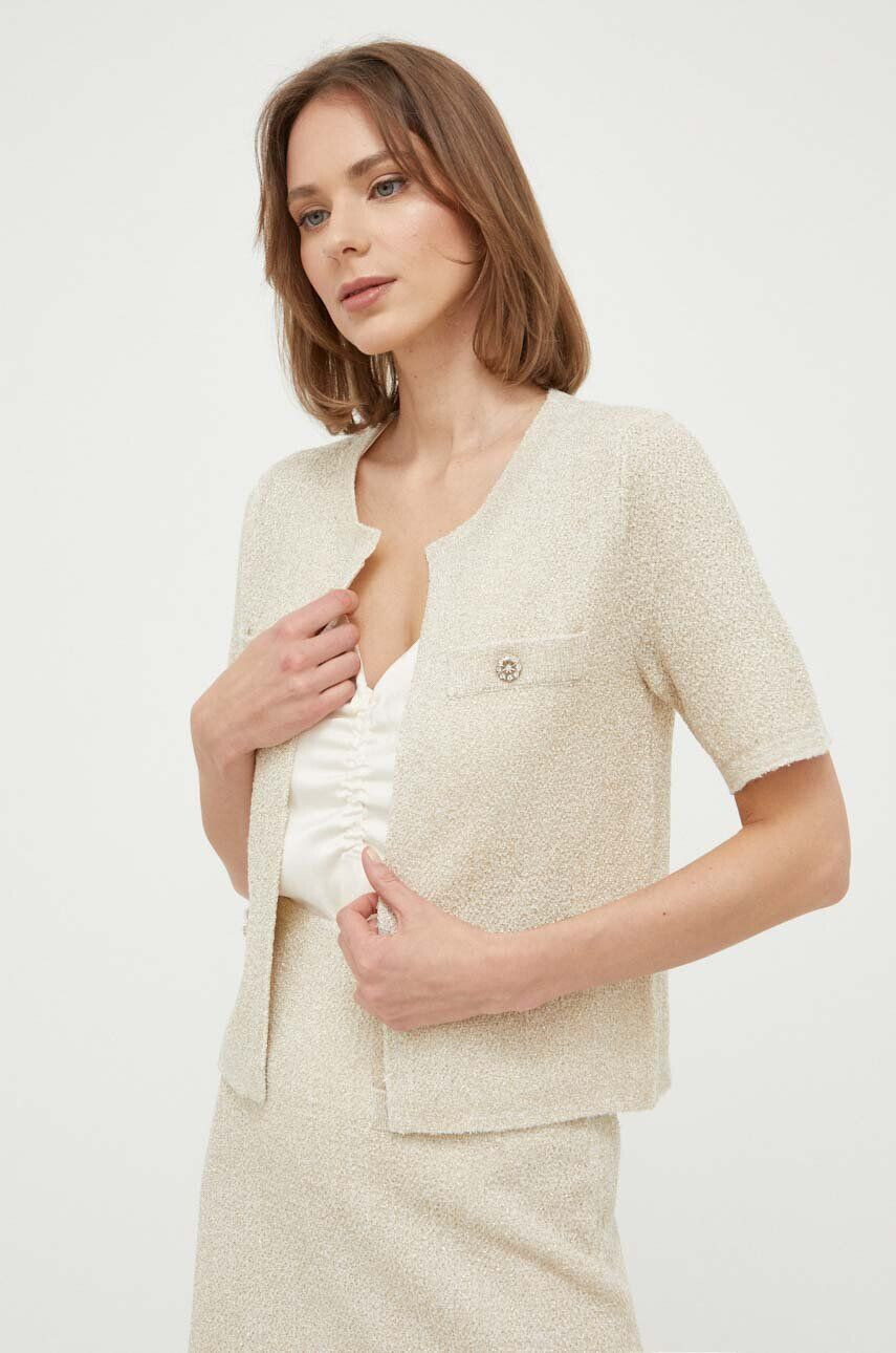 Morgan cardigan culoarea bej - Pled.ro