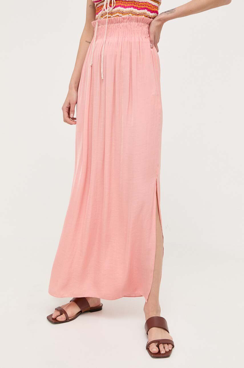 Morgan fusta culoarea roz maxi drept - Pled.ro