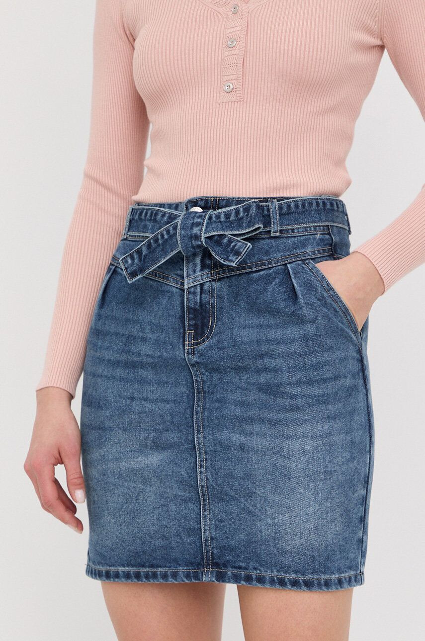 Morgan fusta jeans mini drept - Pled.ro